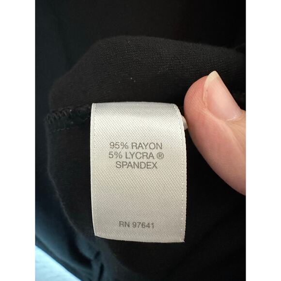 J Jill wearever collection women dress travel black Mocneck 3/4 sleeves TradMom - Picture 4 of 8